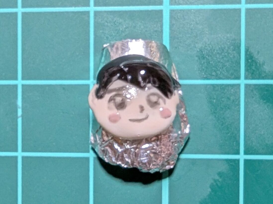 カラージェルで頭を塗る