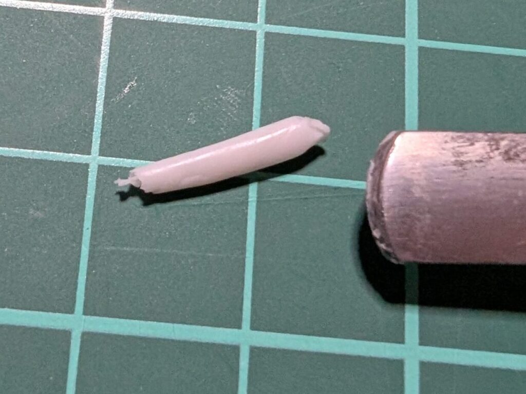 細長くした粘土ジェル