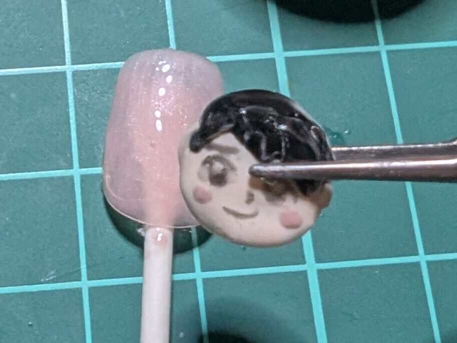 3Dパーツをのせる写真