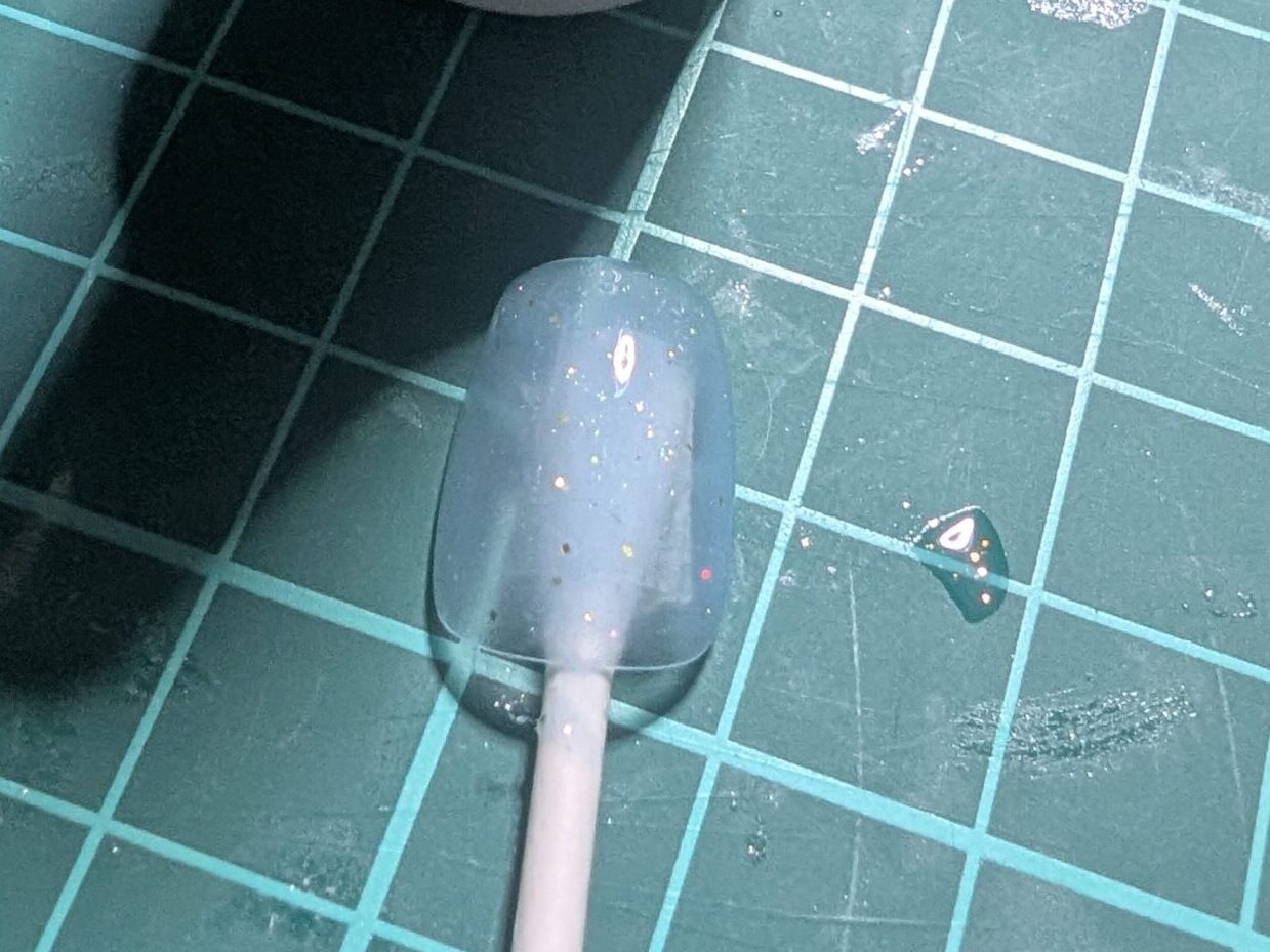 水色のカラージェル1度塗り